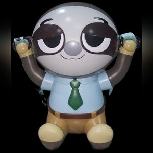 ZooTopia Sloth Popcorn Bucket 10"  EUC